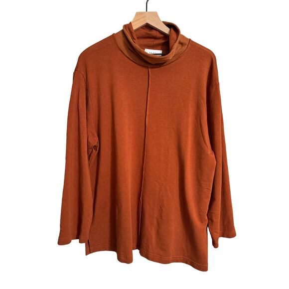 bryn WALKER Tops - Bryn Walker Rust Lagenlook Trapeze Top Medium